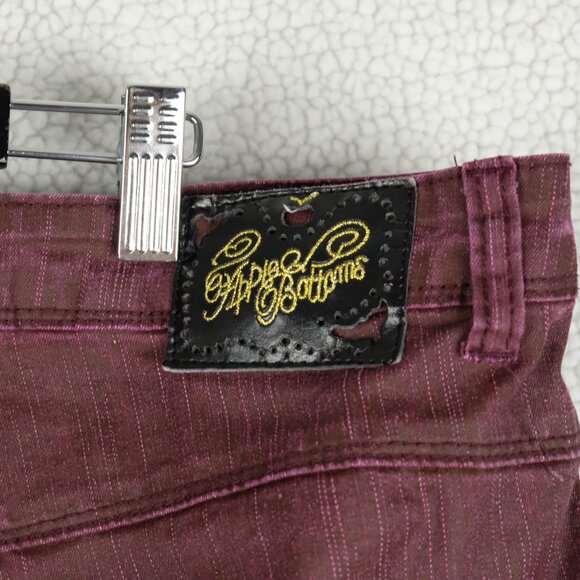 Apple Bottoms Jeans Womens 24 Red Burgundy Straight Stretch Lightweight Denim - Picture 6 of 11